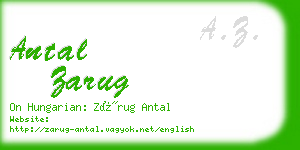 antal zarug business card